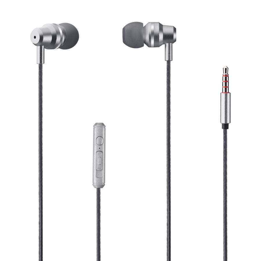 AUDIFONOS ESTEREO IN-EAR CON MICROFONO, CONTROL DE VOLUMEN, CONECTOR 3.5MM