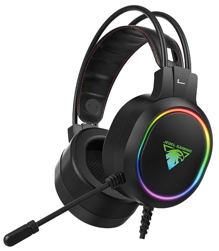 Auricular Gaming Diadema Extensible Virtual Sound 7.1 , Luces RGB 7 Multicolores , JEDEL GAMING GH-234