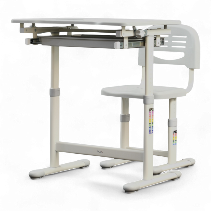 PUPITRE ESTUDIANTIL CON SILLA AJUSTABLE COLOR GRIS