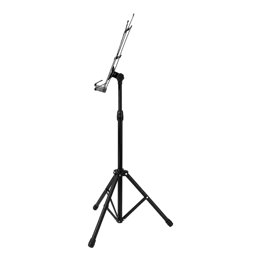 SOPORTE DE PISO BASE TRIPODE PLEGABLE PARA PARTITURA, ALTURA 65-135CM