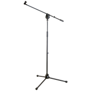 SOPORTE DE PISO BASE TRIPODE PARA MICROFONO CON BOOM Y SUJETADOR, ALTURA 100-176CM