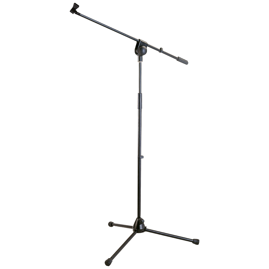 SOPORTE DE PISO BASE TRIPODE PARA MICROFONO CON BOOM Y SUJETADOR, ALTURA 100-176CM