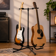 SOPORTE DE PISO BASE TRIPODE PARA GUITARRA DOBLE, ALTURA 60-80CM