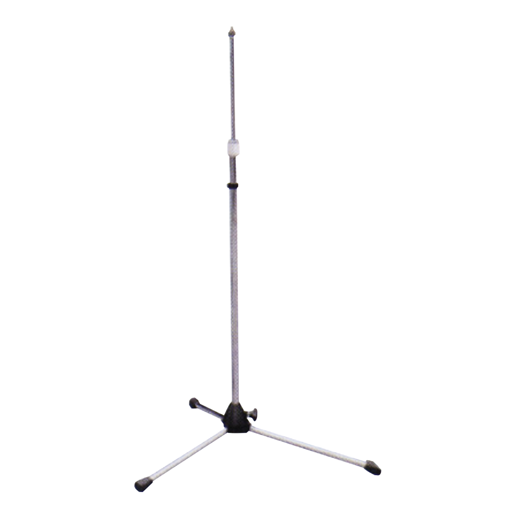 SOPORTE DE MIC. DE PISO TRIPODE CROMADO L(95-160CM) D(N1=14-20MM, N2=16-20MM) P(1.6KG) ALUM