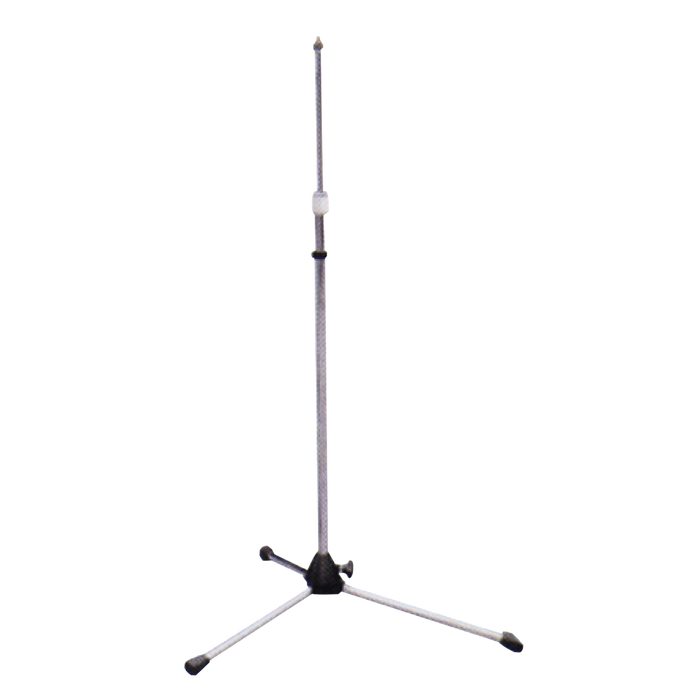 SOPORTE DE MIC. DE PISO TRIPODE CROMADO L(95-160CM) D(N1=14-20MM, N2=16-20MM) P(1.6KG) ALUM