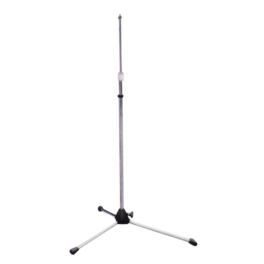 SOPORTE DE MIC. DE PISO TRIPODE CROMADO L(95-160CM) D(N1=14-20MM, N2=16-20MM) P(1.6KG) ALUM
