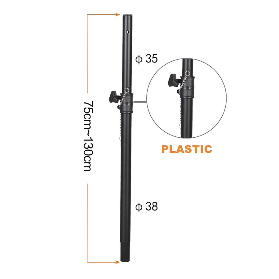 SOPORTE PARA CAJA SUB-BAJO, ALTURA 75-130CM