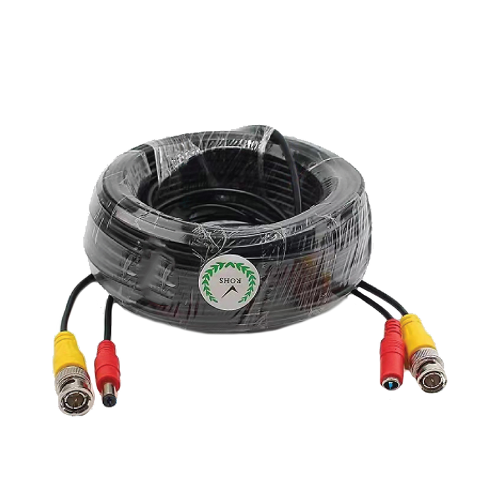 CABLE DE VIDEO BNC + PLUG DC DE PODER, 5MT