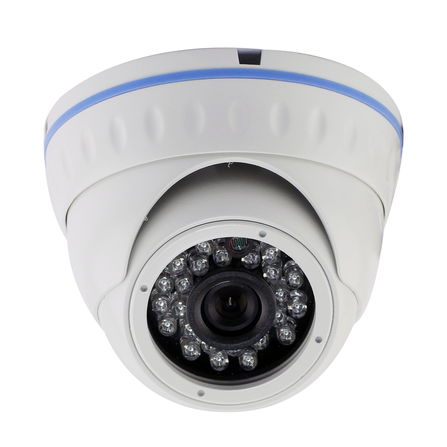 CAMARA DOMO IP, 1.4MP, 720P HD, LENTE VARIFOCAL, IR, METALICA, BLANCO