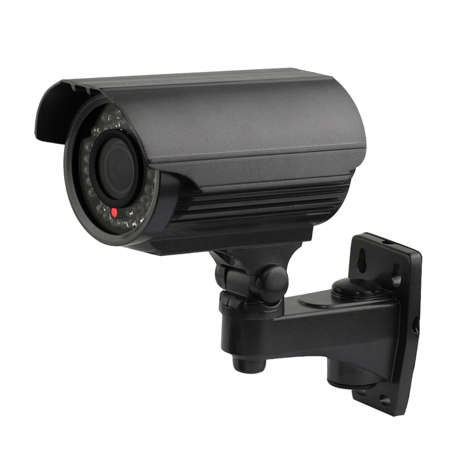 CAMARA TUBO IP, 1.3MP, 720P HD, LENTE VARIFOCAL, IP66, METALICO, NEGRO, ADAPTADOR