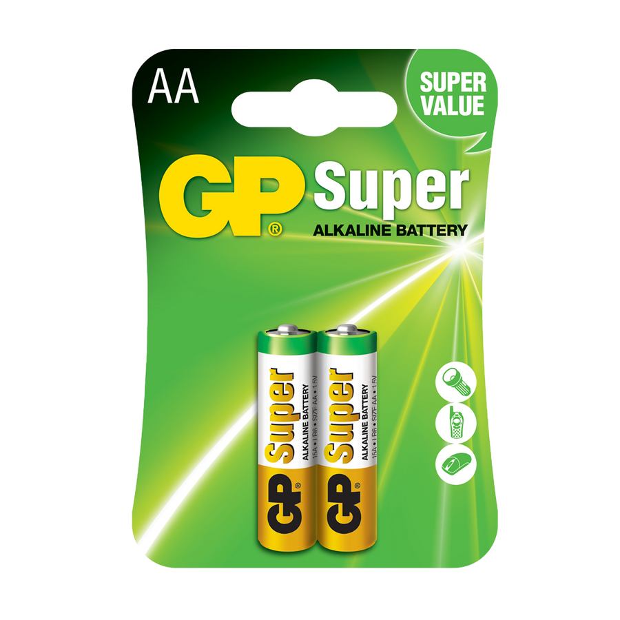AA, 1.5V, SUPER ALCALINA, BLISTER X 2PCS