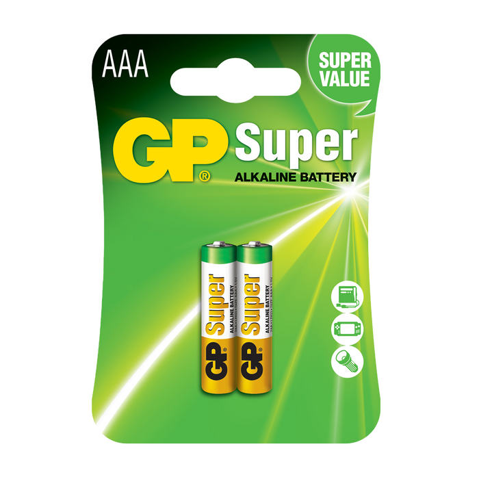 AAA, 1.5V, SUPER ALCALINA, BLISTER X 2PCS