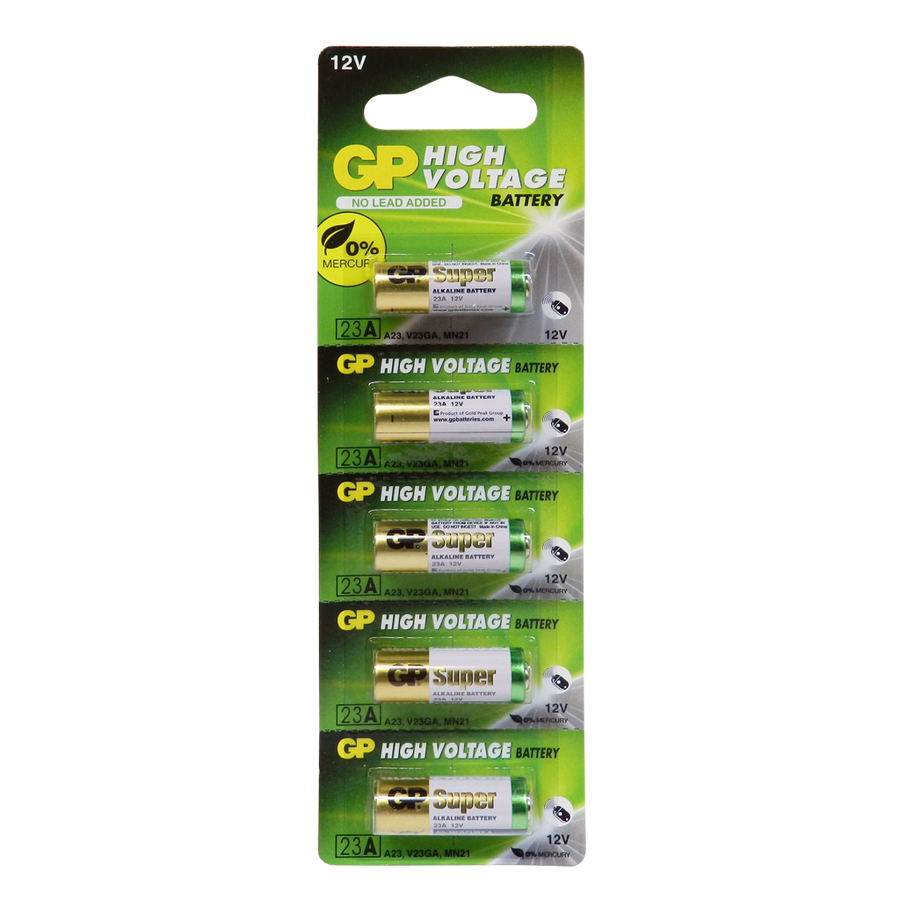 Pila/Bateria Alkalina AA Alcalina High Voltage 23 mAh 12 V GP GP23AF-2C5-GPPBA23AF002
