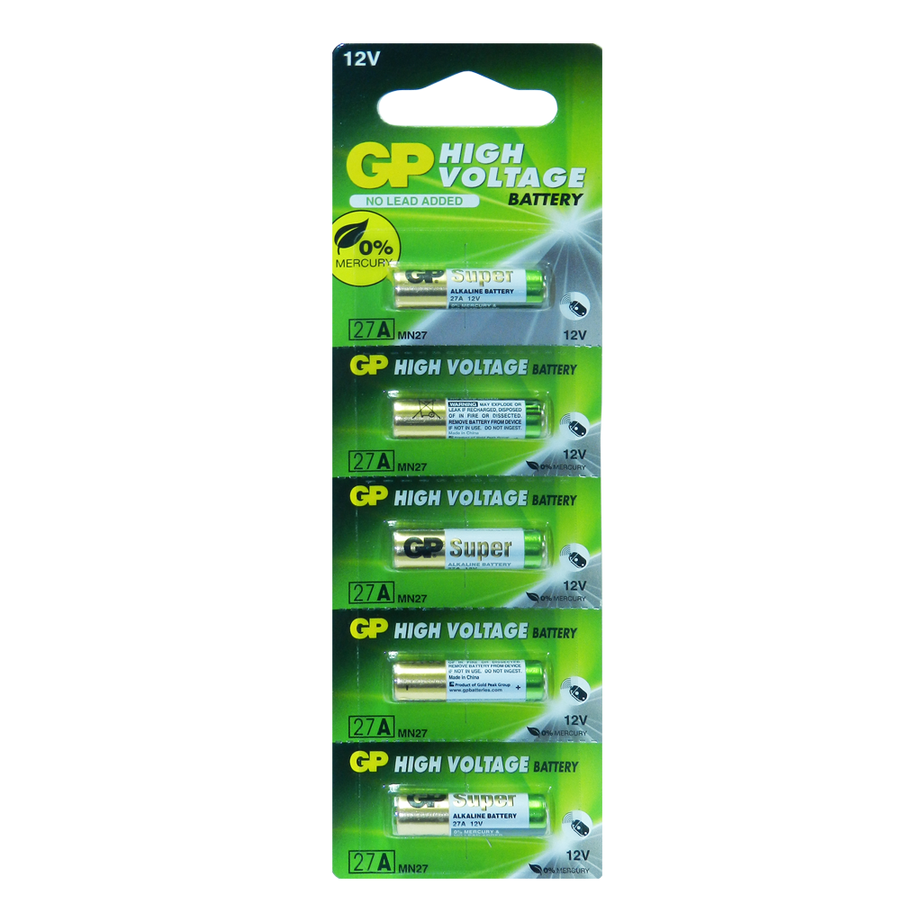 Pila/Bateria Alkalina AAA Alcalina High Voltage 27 mAh 12 V GP GP27AF-2C5-GPPBA27AF002