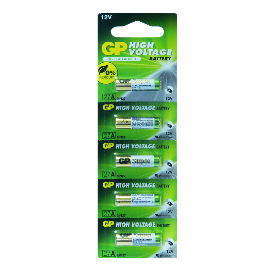 Pila/Bateria Alkalina AAA Alcalina High Voltage 27 mAh 12 V GP GP27AF-2C5-GPPBA27AF002