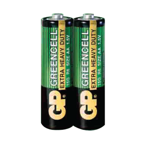 AA, 1.5V, GREENCELL (CLORURO DE ZINC), CELOFAN 2