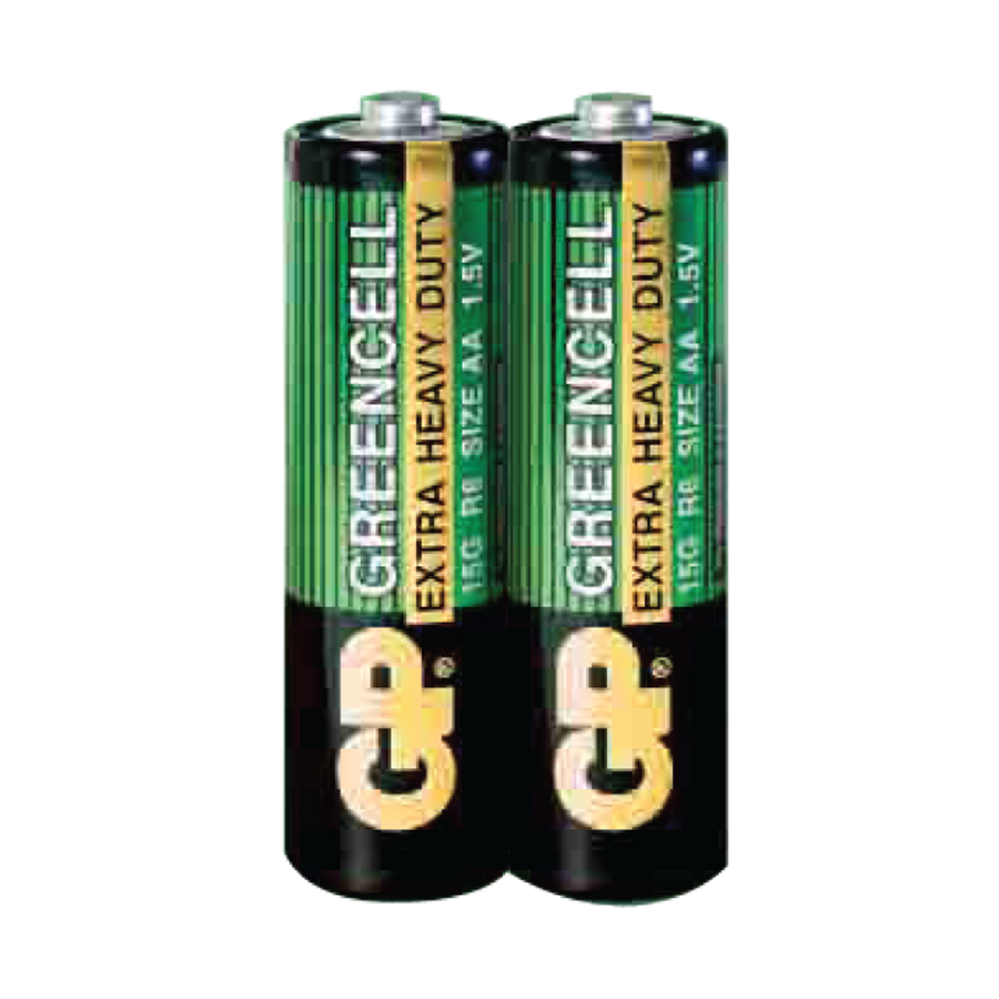 AA, 1.5V, GREENCELL (CLORURO DE ZINC), CELOFAN 2