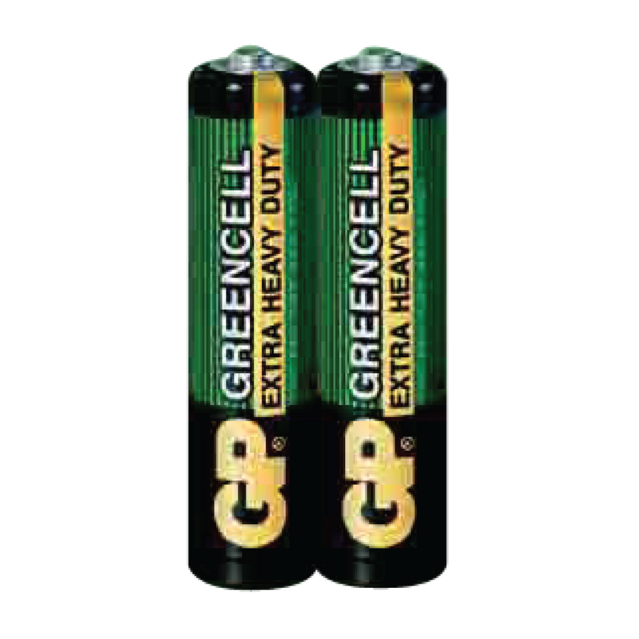 AAA, 1.5V, GREENCELL (CLORURO DE ZINC), CELOFAN X 2PCS