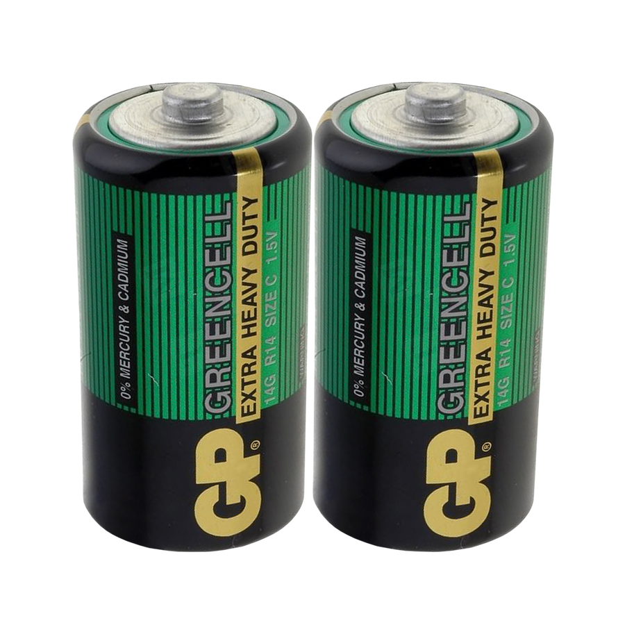 Pila/Bateria CarbonZinc (GREENCELL) Tipo C Ácido Clorhídrico Zinc Zero Mercurio GP GP14G-2S2-GPPCC14KC001-CL