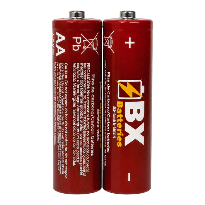 AA, 1.5V, CARBON 2 UNIDADES CELOFAN