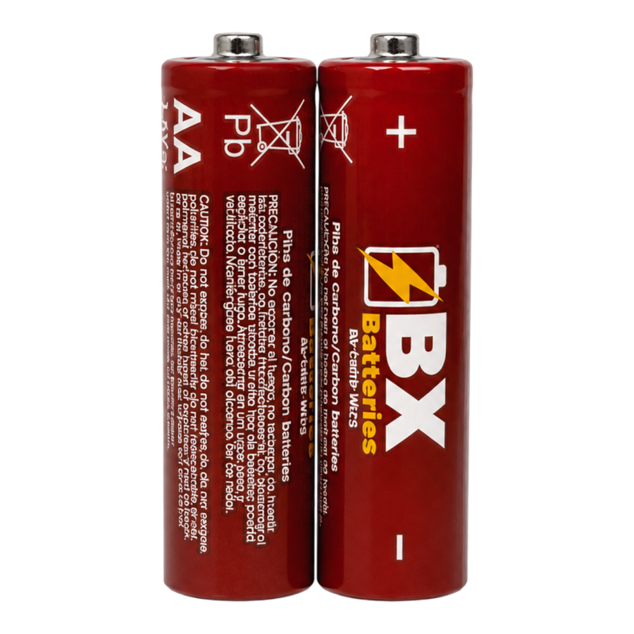AA, 1.5V, CARBON 2 UNIDADES CELOFAN