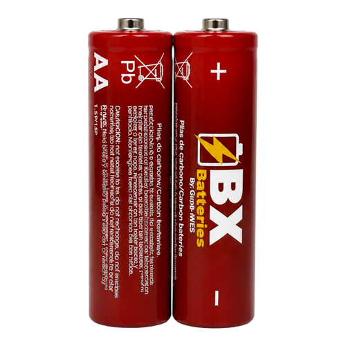 AA, 1.5V, CARBON 2 UNIDADES CELOFAN