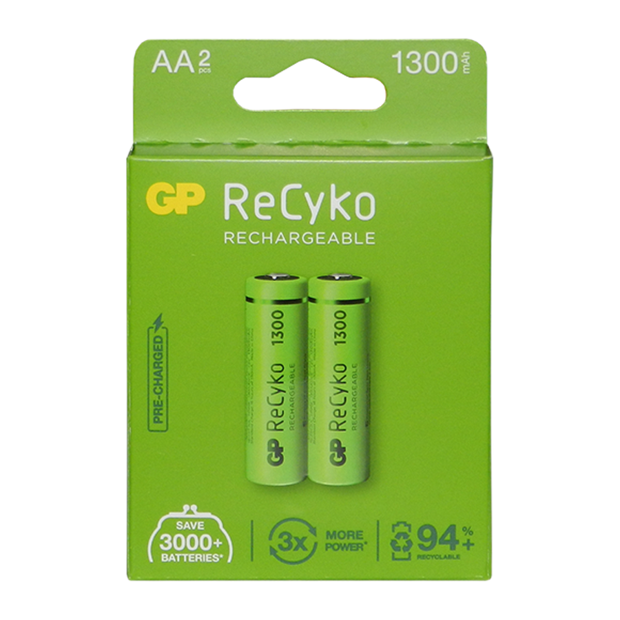 AA, 1300MAH NIMH, BLISTER X 2PCS