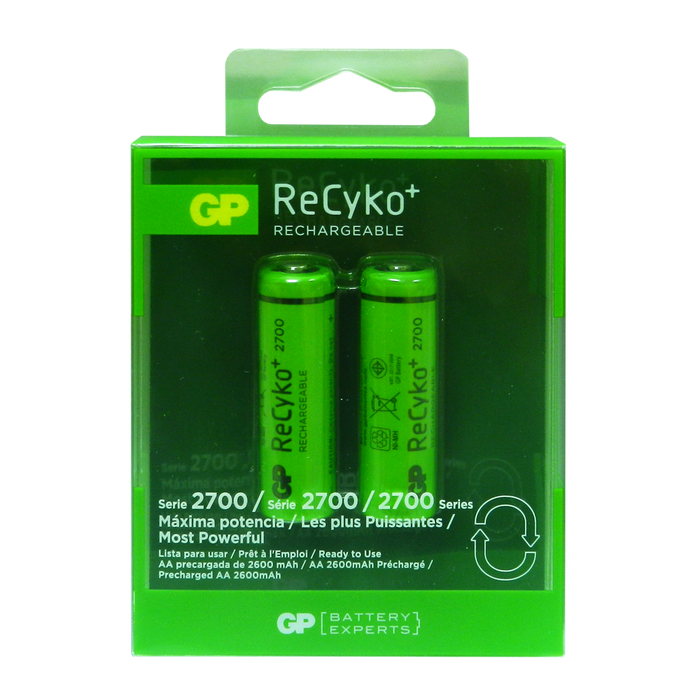 AA, RECYKO 2700MAH NIMH, BLISTER X 2PCS