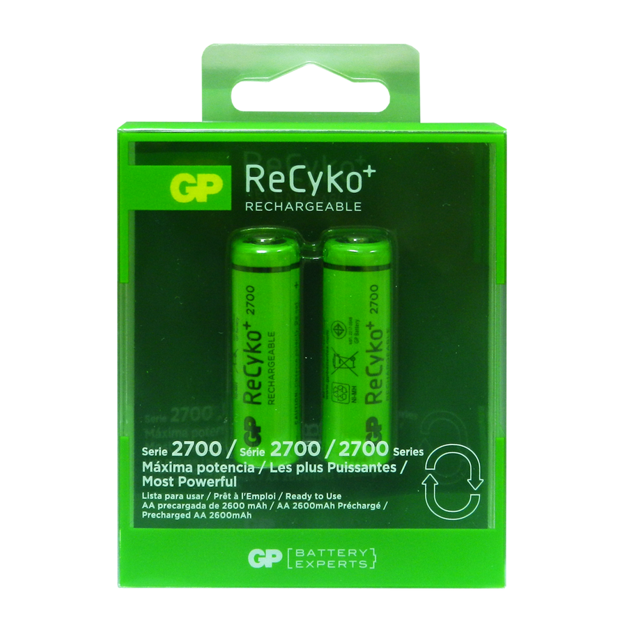 AA, RECYKO 2700MAH NIMH, BLISTER X 2PCS