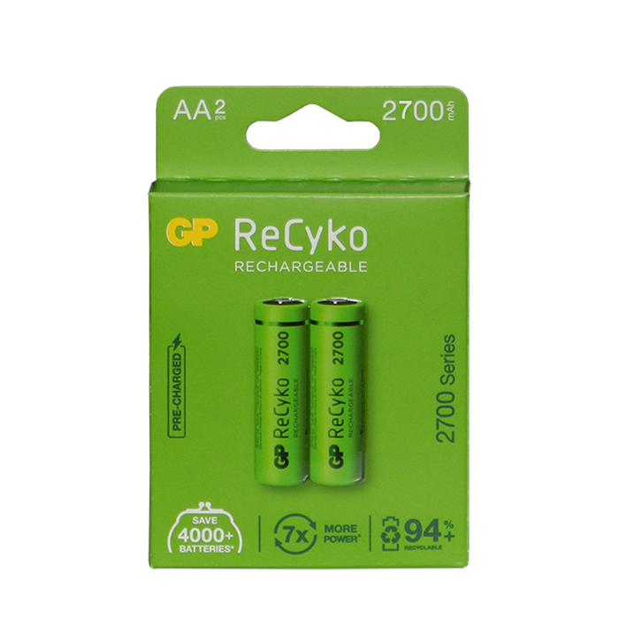 AA, RECYKO 2700MAH NIMH, BLISTER X 2PCS
