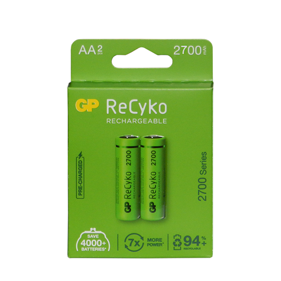 AA, RECYKO 2700MAH NIMH, BLISTER X 2PCS