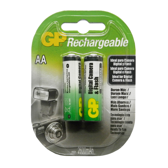 Pila/Bateria Recargable AA NI-MH 2700 mAh 1.2 V GP GP270AAHCE-2APCGBLA2-GPRHC272C249