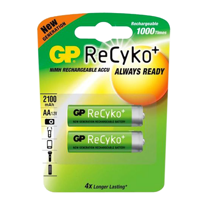 AA, RECYKO 2100MAH NIMH, BLISTER X 2PCS