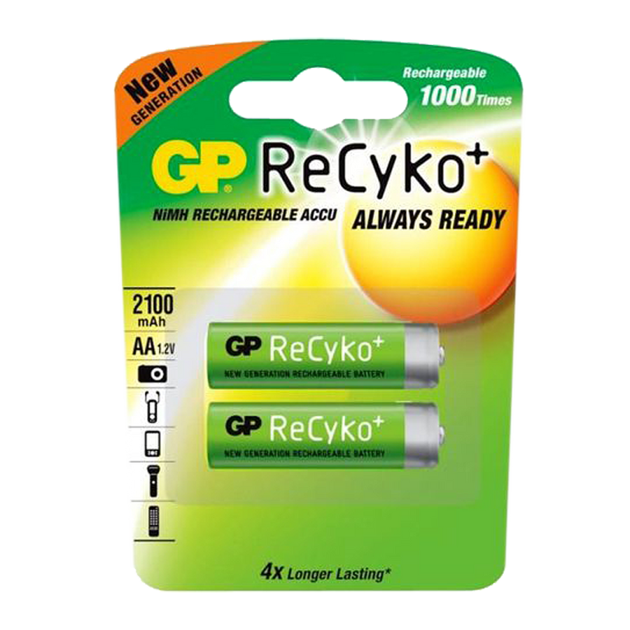 AA, RECYKO 2100MAH NIMH, BLISTER X 2PCS