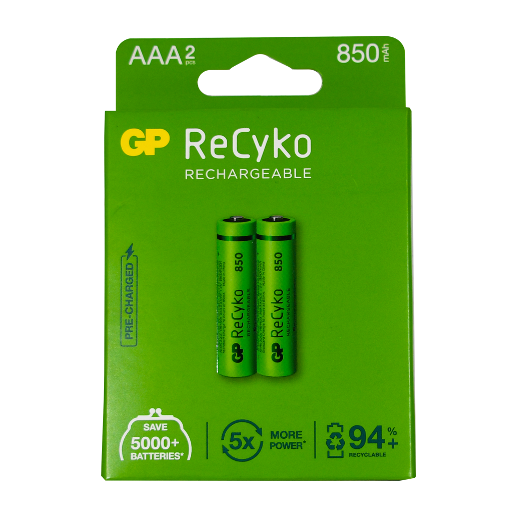 AAA, RECYKO 850MAH NIMH BLISTER X 2PCS