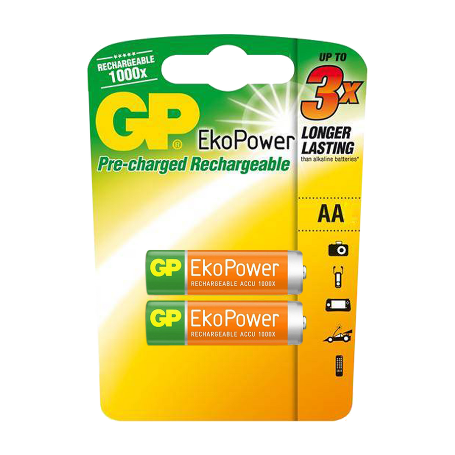AA, EKO POWER 1000MAH NIMH, BLISTER X 2PCS