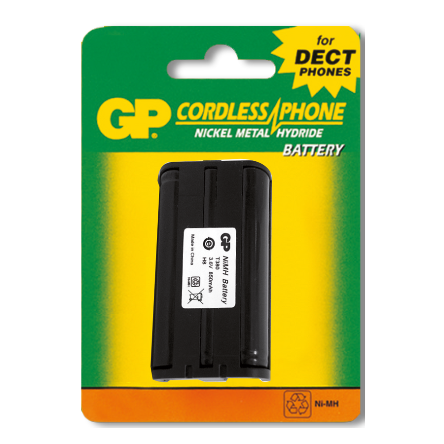 Pila/Bateria Telefóno 850 mAh 3.6 V GP GPT380-2U1-GPRHCH8QN008