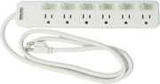 REGLETA 6 TOMAS, 15A, LONGITUD DE CABLE 1.5 MTS, COLOR BLANCO