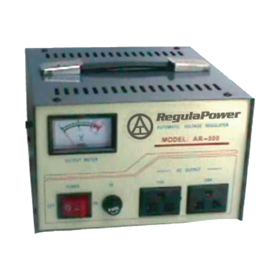 REGULADOR DE VOLTAJE, 500 WATTS, 2 TOMAS POLARIZADAS, 110/220V - AC