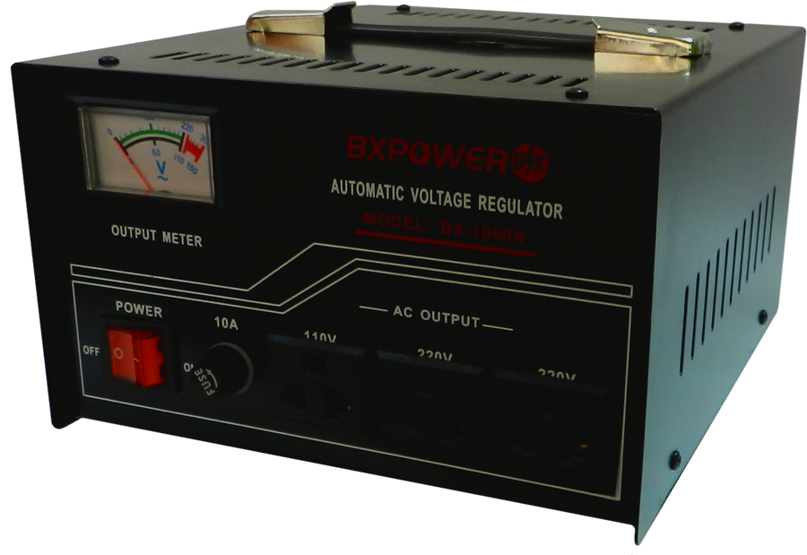 REGULADOR DE VOLTAJE, 1000 WATTS, 3 TOMAS POLARIZADAS, 110/220V - AC