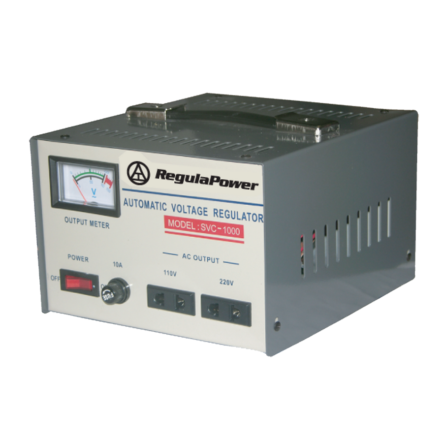 REGULADOR DE VOLTAJE, 1000 WATTS, 2 TOMAS POLARIZADAS, 110/220V