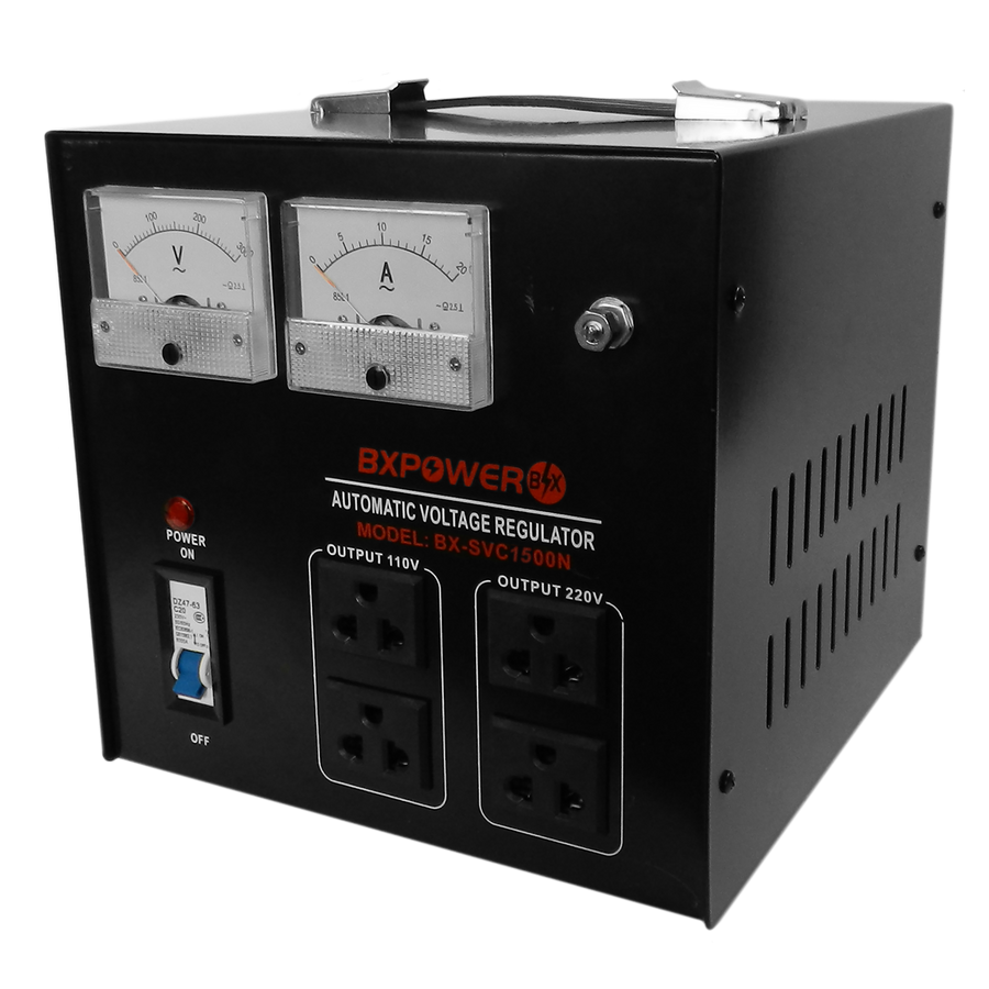 REGULADOR DE VOLTAJE, 1500 WATTS, 3 TOMAS POLARIZADAS, 110/220V