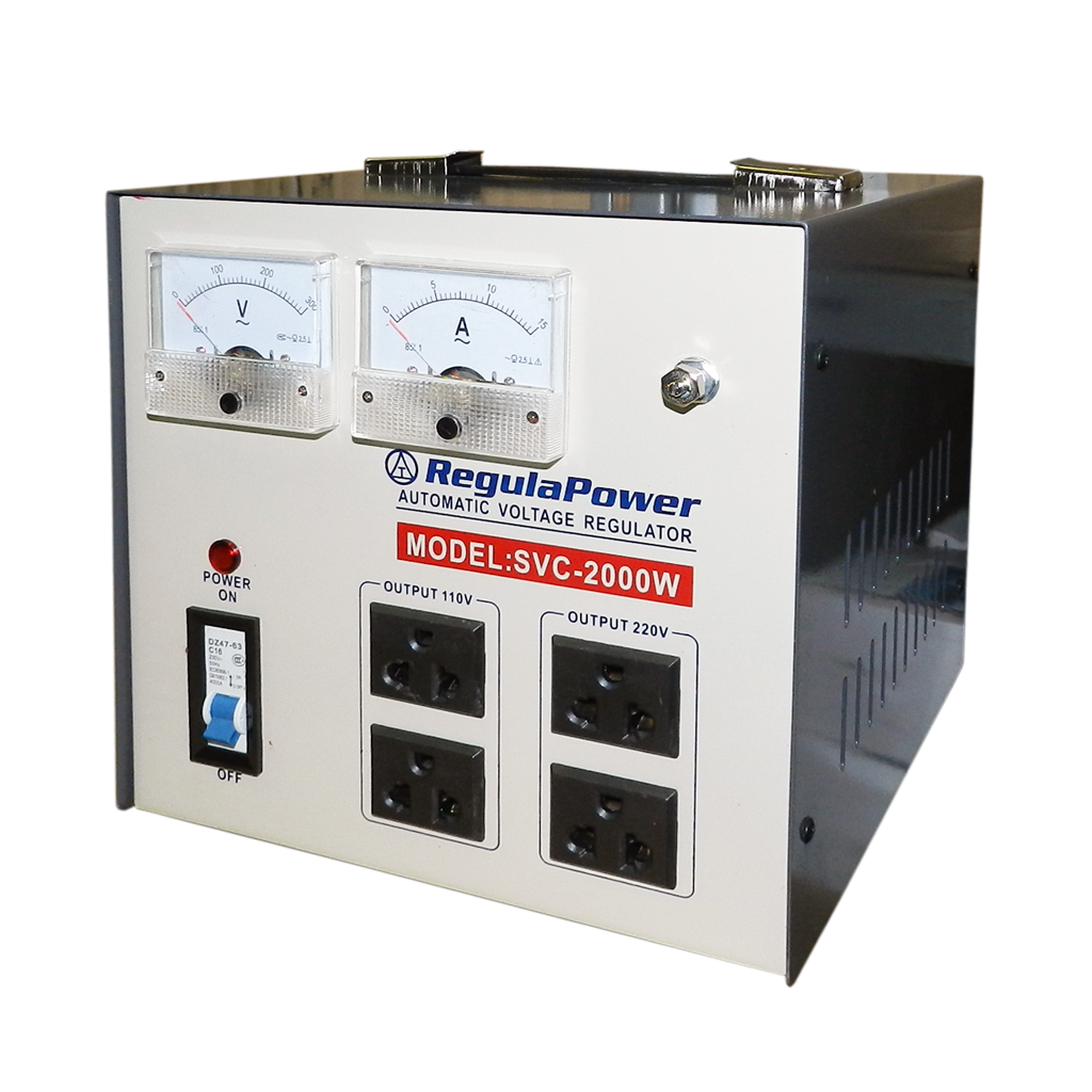 REGULADOR DE VOLTAJE, 2000 WATTS, 4 TOMAS POLARIZADAS, 110/220V - AC