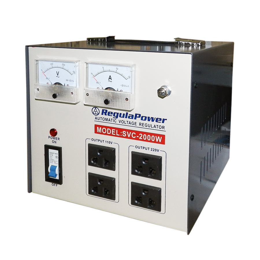 REGULADOR DE VOLTAJE, 2000 WATTS, 4 TOMAS POLARIZADAS, 110/220V - AC
