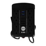 REGULADOR DE VOLTAJE AUTOMATICO, 250 WATTS, 8 TOMAS, 2 PUERTOS RJ45, 2 PUERTOS USB
