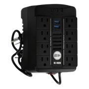 REGULADOR DE VOLTAJE AUTOMATICO, 250 WATTS, 8 TOMAS, 2 PUERTOS RJ45, 2 PUERTOS USB