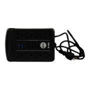 REGULADOR DE VOLTAJE AUTOMATICO, 250 WATTS, 8 TOMAS, 2 PUERTOS RJ45, 2 PUERTOS USB