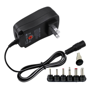ADAPTADOR DE VOLTAJE UNIVERSAL, 1.5A, DC 3V, 4.5V, 5V, 6V, 7.5V, 9V, 12V, 30W, PUERTO USB 5V 2.1A