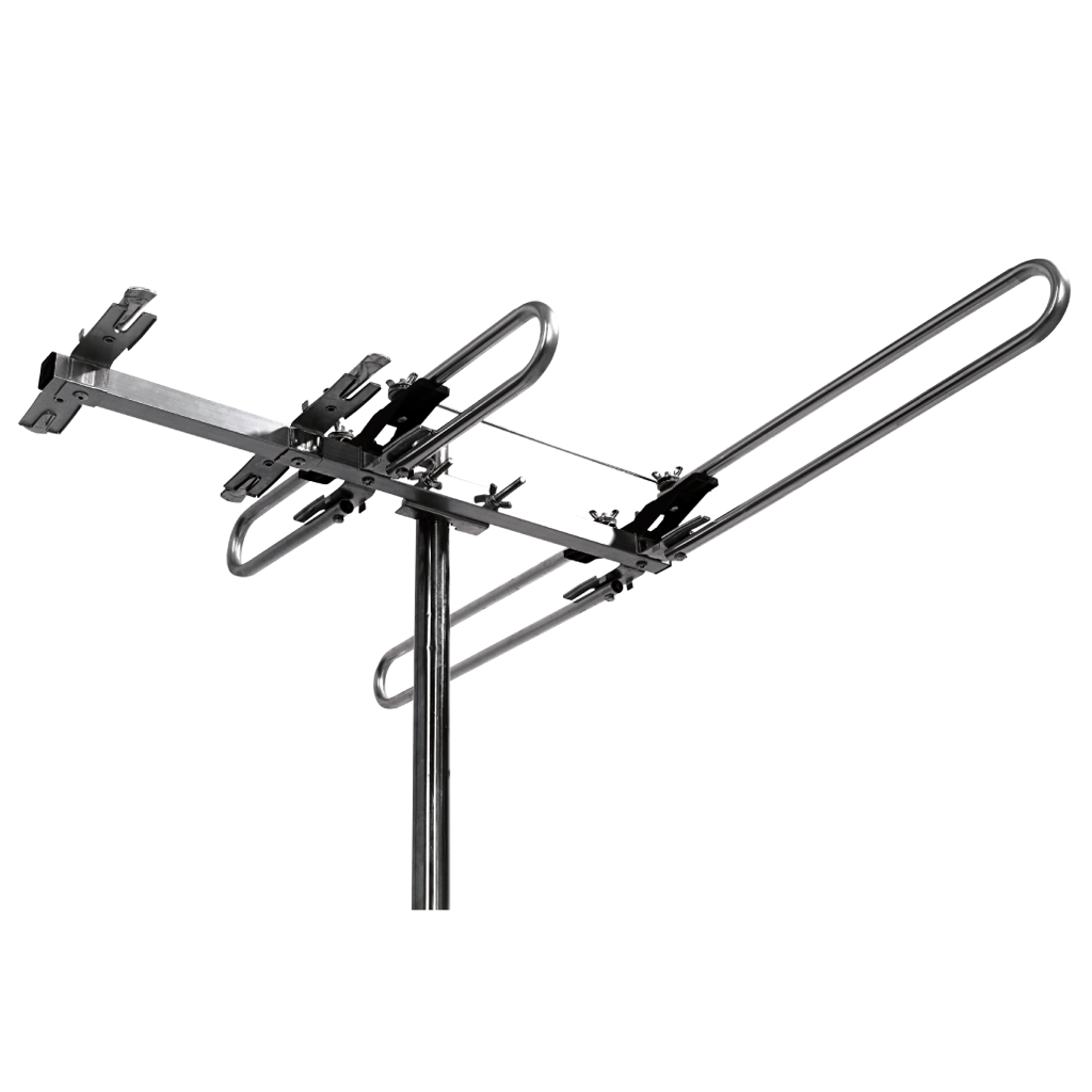 ANTENA PARA EXTERIOR, MULTICANAL VHF-UHF, ALCANCE 50-80KM, 4 ELEMENTOS