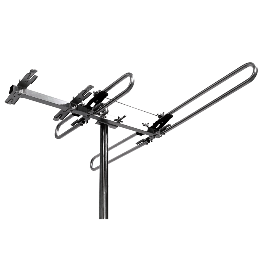 ANTENA PARA EXTERIOR, MULTICANAL VHF-UHF, ALCANCE 50-80KM, 4 ELEMENTOS